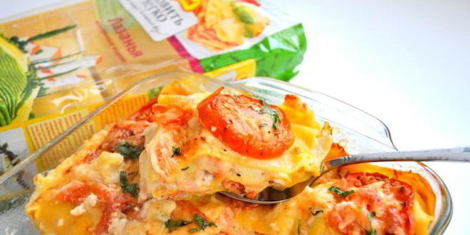 Рецепт лазаний с форелью