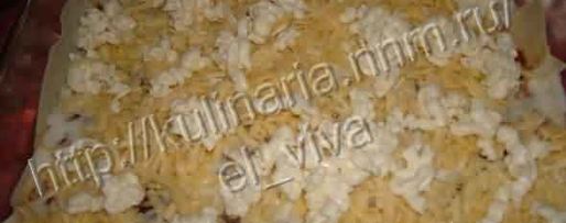 Шаг 65: лазаний с курицей и грибами