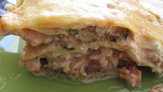 Рецепт Лазаний с мясным фаршем и баклажанами