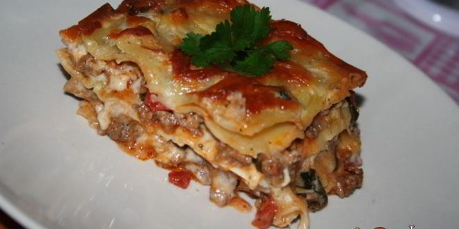 Рецепт лазаний с мясным фаршем и базиликом