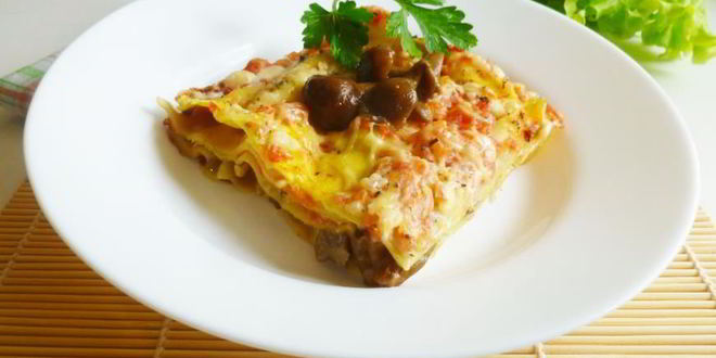 Рецепт лазаний с опятами