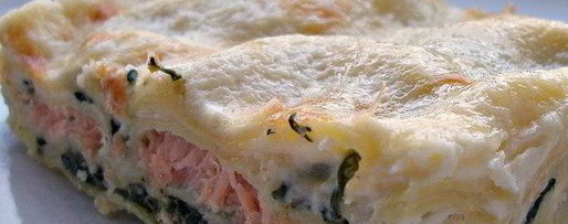 Шаг 12: лазаний с семгой и шпинатом