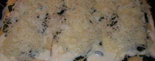 Шаг 9: лазаний с семгой и шпинатом