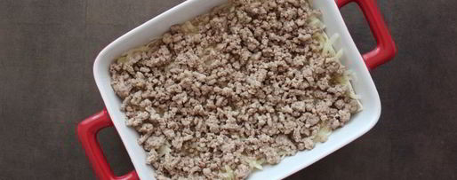 Шаг 1: лазаний с тертым картофелем