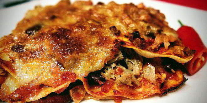 Рецепт лазаний с тунцом арабиата