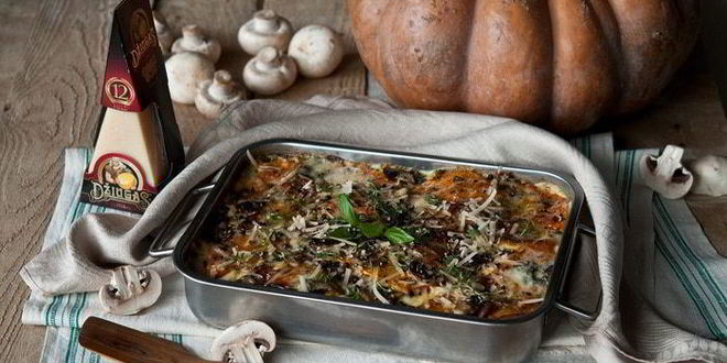Рецепт лазаний с тыквой и грибами