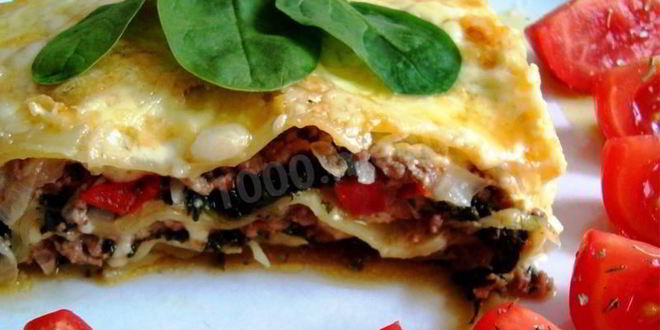Рецепт лазаний со шпинатом и сыром