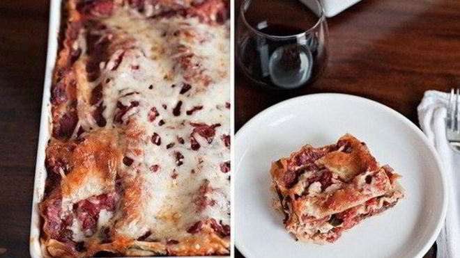 Рецепт Лазаний со шпинатом под соусом Маринара