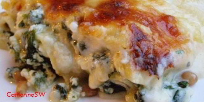 Рецепт лазаний со шпинатом, рикоттой и кедровыми орешками