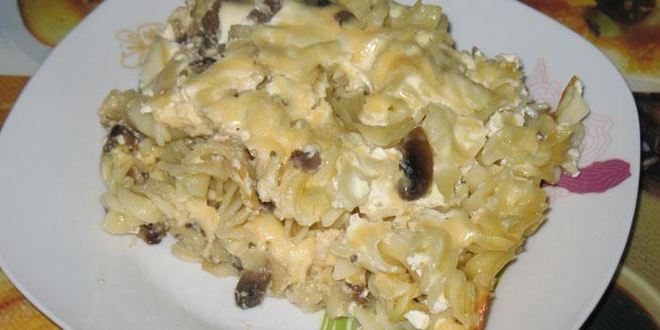 Рецепт ленивой лазанья с шампиньонами