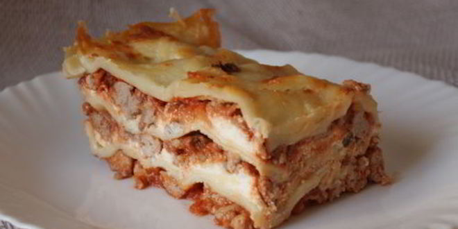 Рецепт мясной лазанья с баклажаном