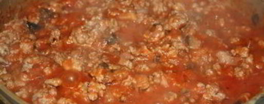 Шаг 4: мясной лазанья с баклажаном