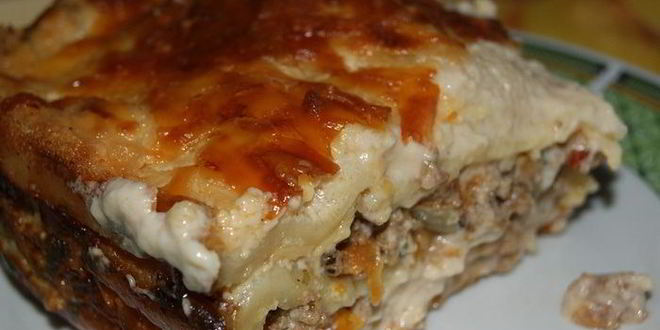 Рецепт мясной лазанья