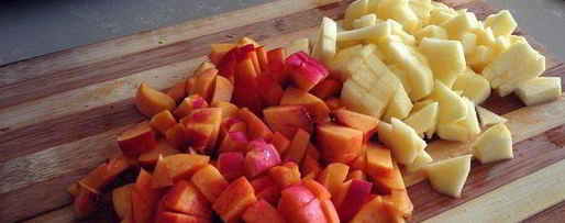 Шаг 1: сладкой лазанья с яблоками, некторинами, грецкими орехами и курагой