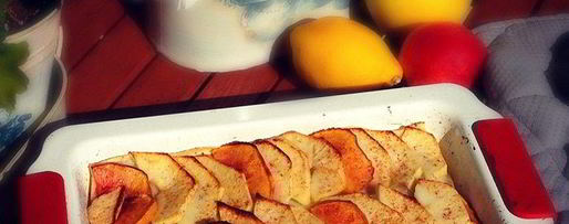 Шаг 6: сладкой лазанья с яблоками, некторинами, грецкими орехами и курагой