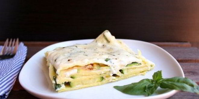 Рецепт вегетарианской лазанья с цуккини и сыром