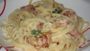 Рецепт Домашней пасты карбонара с ветчиной