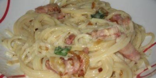 Рецепт домашней пасты карбонара с ветчиной