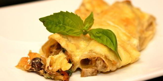 Рецепт каннеллонь с грибами