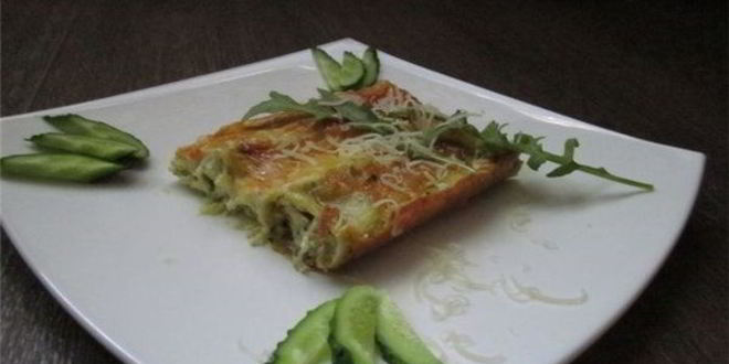 Рецепт каннеллонь с творогом и сыром