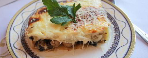 Шаг 19: каннелоней, фаршированных курицей и грибами под сливочным соусом марне