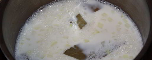 Шаг 6: каннелоней, фаршированных курицей и грибами под сливочным соусом марне