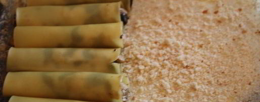 Шаг 9: каннелоней, фаршированных курицей и грибами под сливочным соусом марне