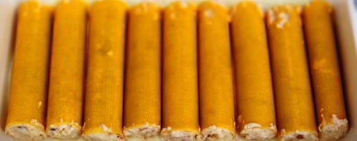 Шаг 6: каннелоней с козьим сыром и орехами под соусом бешамель