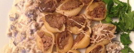 Шаг 4: конкилья, фаршированные печеночным паштетом