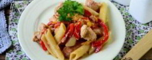 Шаг 7: макарон пенне с курицей по-мексикански