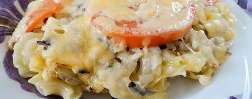 Шаг 6: макарон под сырной шубкой