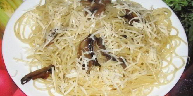 Рецепт макарон с грибами и сыром