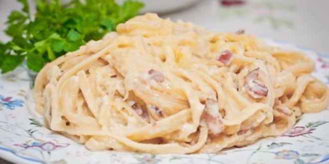 Рецепт пасты карбонара со свининой