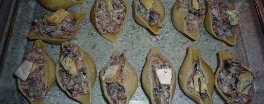 Шаг 1: пасты конкильони с грибной начинкой