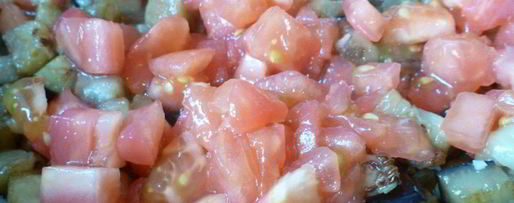 Шаг 3: пасты с баклажанами и помидором