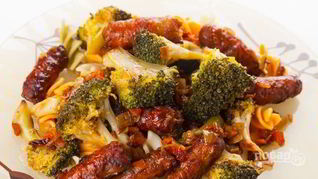 Рецепт Пасты с брокколи и купатами