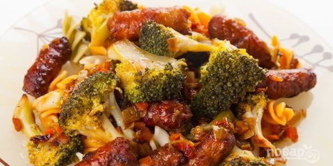 Рецепт пасты с брокколи и купатами