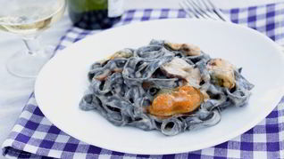 Рецепт Пасты с чернилами каракатицы