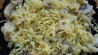 Рецепт Пасты с грибами в сливочном соусе с белым вином и сыром