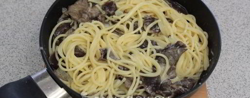 Шаг 6: пасты с грибами в сливочном соусе