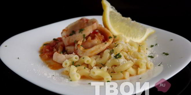 Рецепт пасты с кальмарами