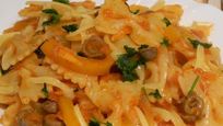 Рецепт Пасты с куриными сердечками