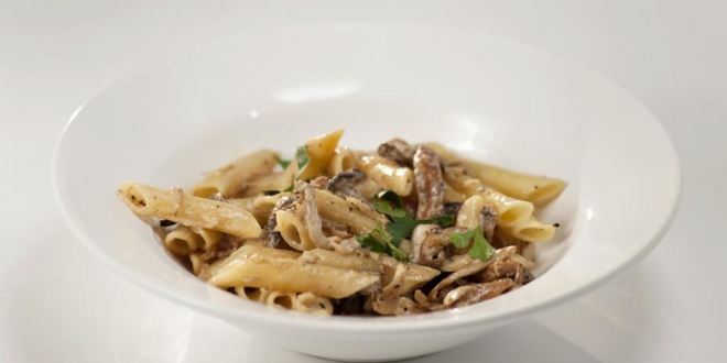 Рецепт пасты с курицей с грибами