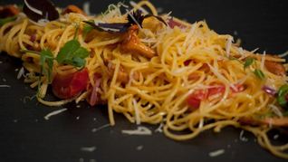 Рецепт Пасты с лисичками и сыром пекорино