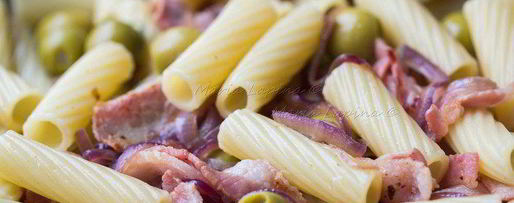 Шаг 6: пасты с оливками, беконом и фетой