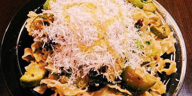 Рецепт пасты с вялеными помидорами и цукини