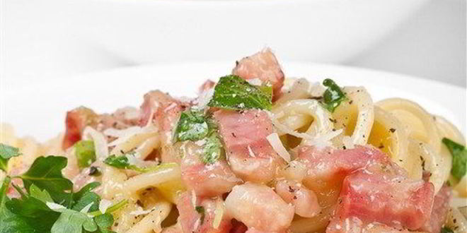 Рецепт спагетти карбонара с черемшой