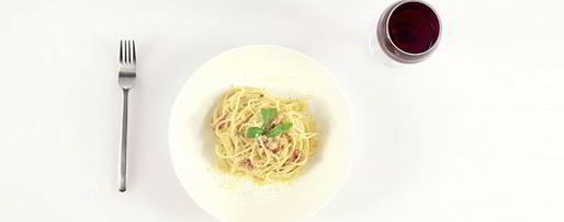 Шаг 3: спагетти карбонара с красным луком