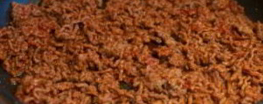 Шаг 3: спагетти с фаршем