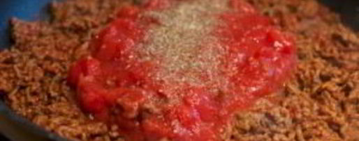 Шаг 4: спагетти с фаршем